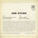 Bob Dylan Dylan EP - VG - 1st - 4pr UK 7" vinyl single (7 inch record / 45)