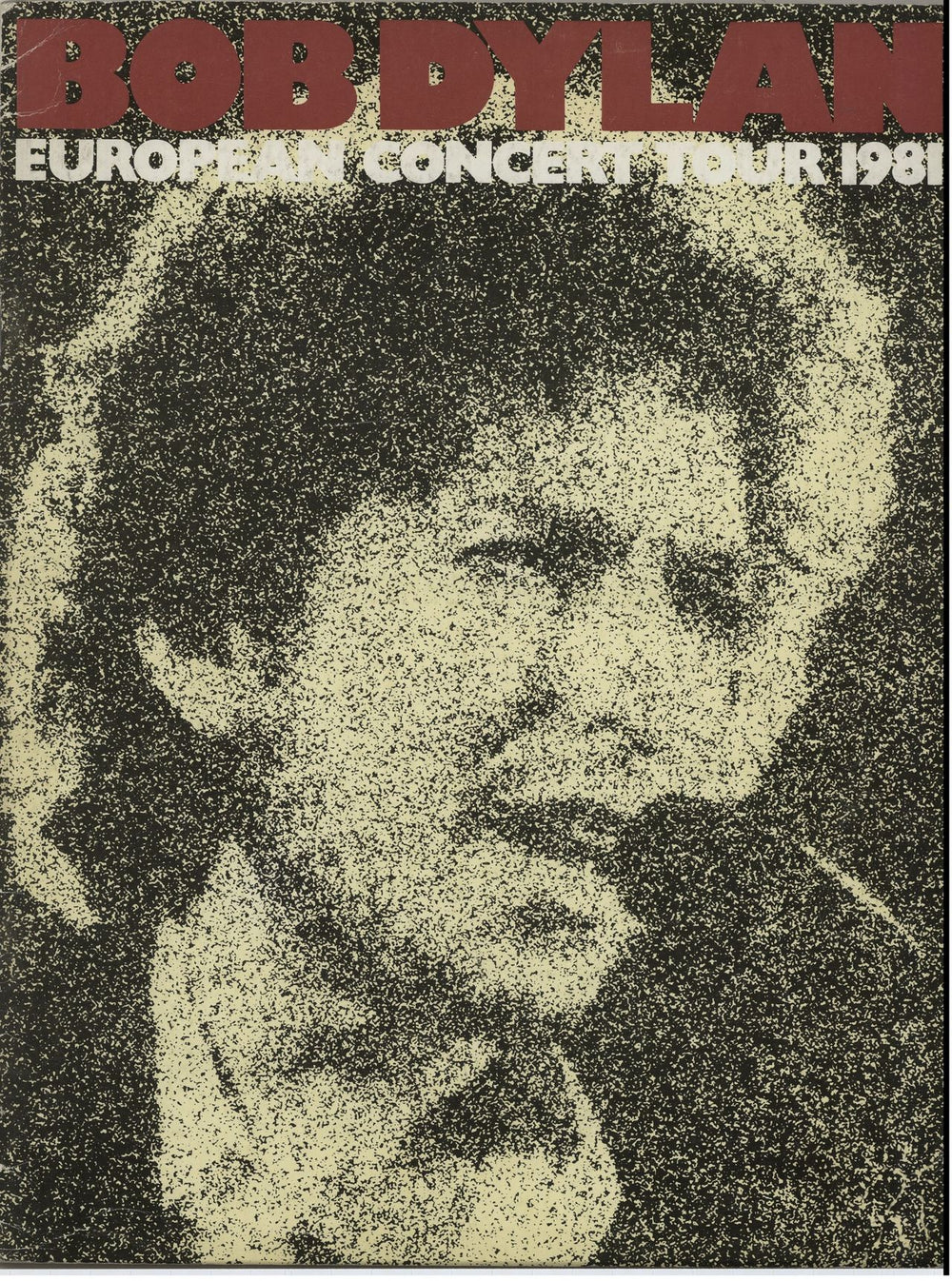 Bob Dylan European Concert Tour 1981 UK tour programme TOUR PROGRAMME