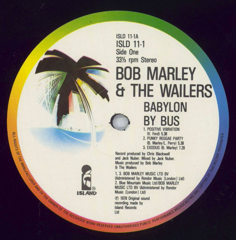 Bob Marley & The Wailers Babylon By Bus - Rainbow Rim Label - die-cut p/s - EX UK 2-LP vinyl record set (Double LP Album) BML2LBA827096