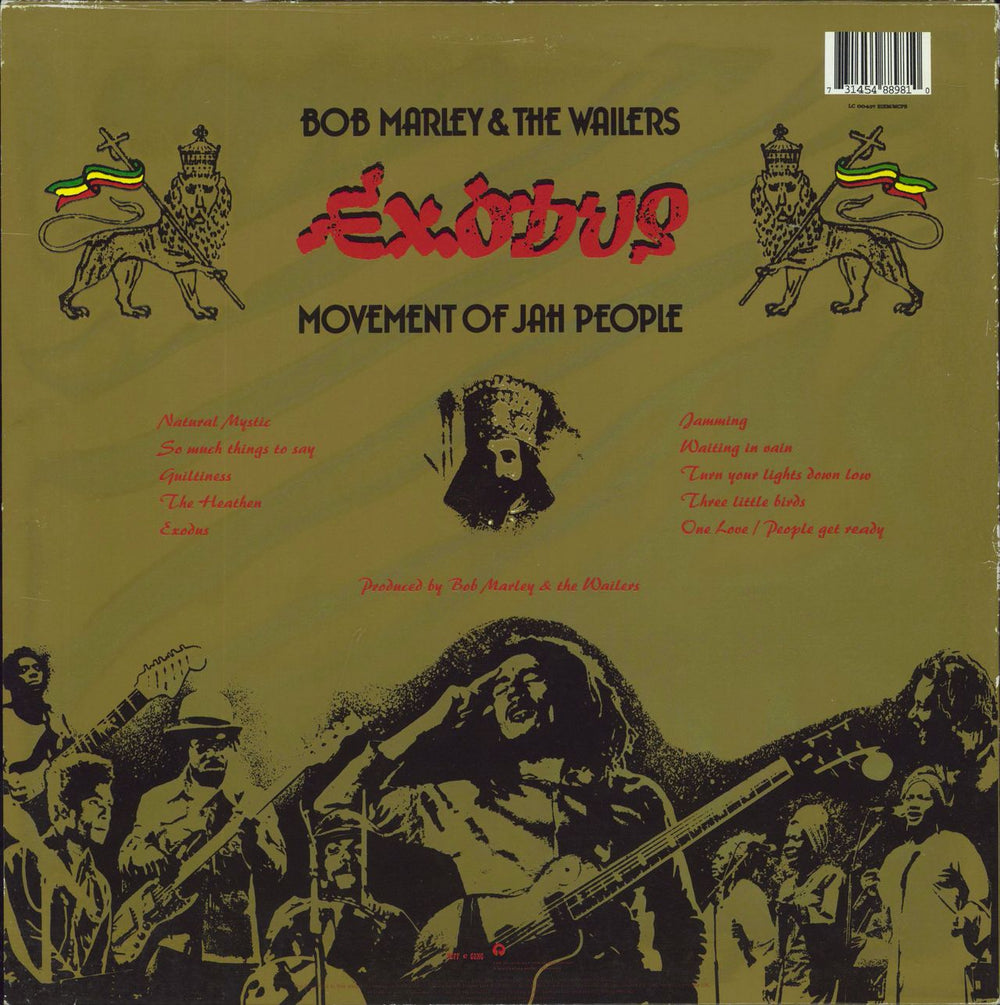 Bob Marley & The Wailers Exodus - EX UK vinyl LP album (LP record) 731454889810