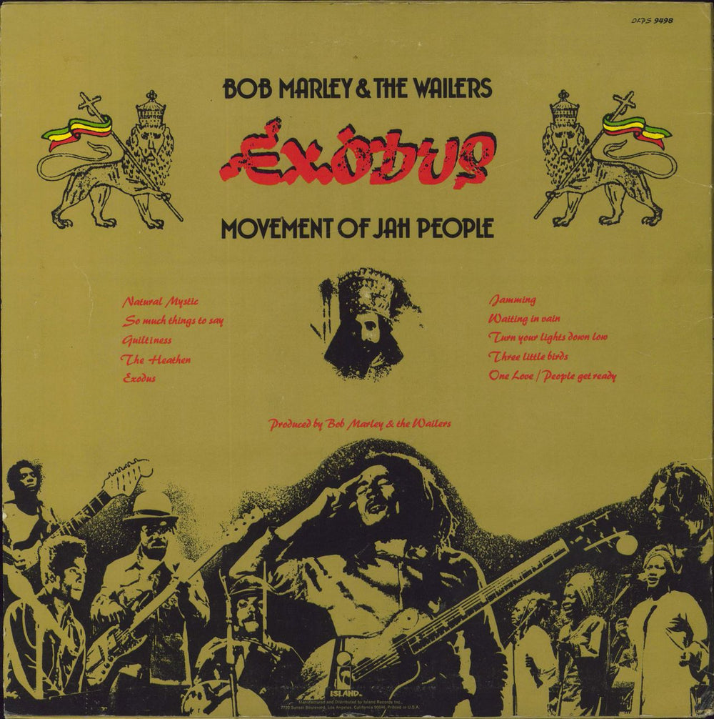 Bob Marley & The Wailers Exodus Jamaican vinyl LP album (LP record)