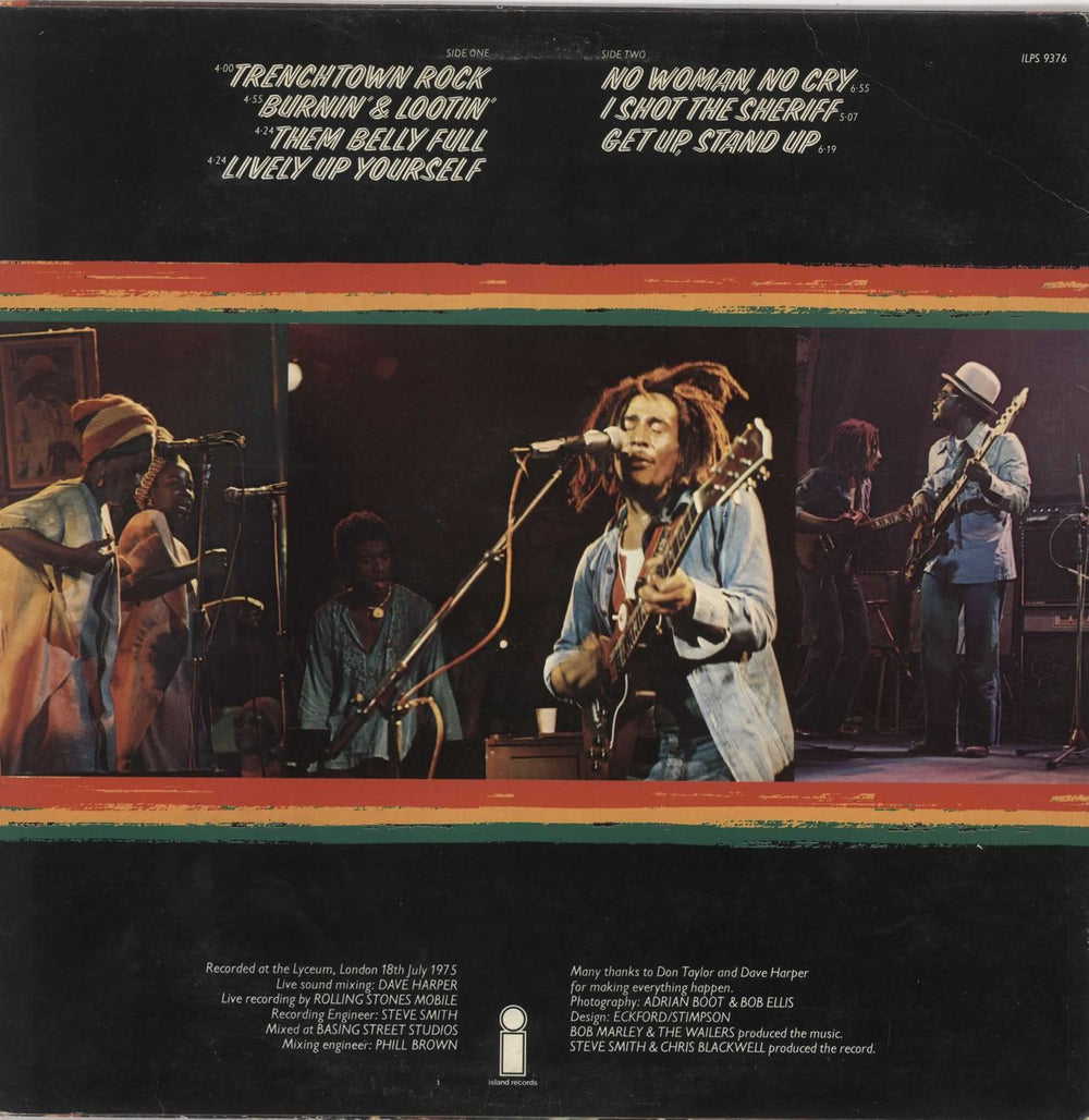 Bob Marley & The Wailers Live! + Poster UK vinyl LP album (LP record)