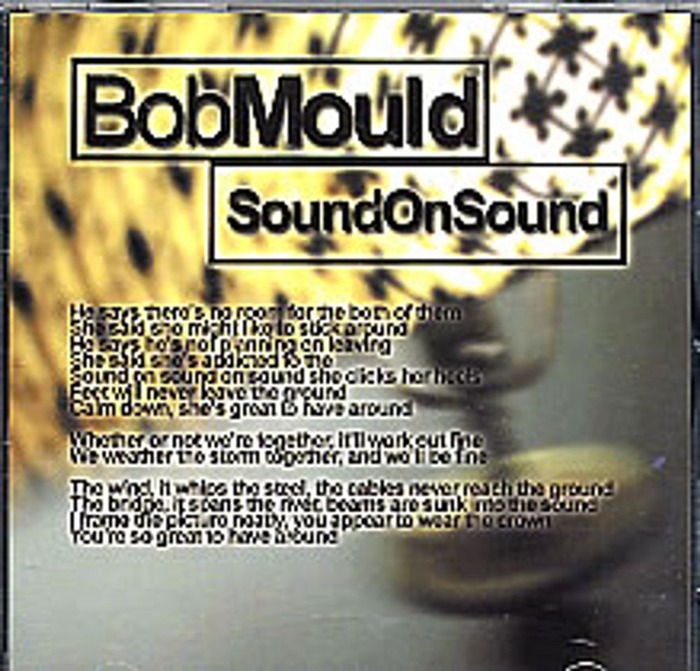 Bob Mould Sound On Sound US Promo CD single (CD5 / 5") PROMO2