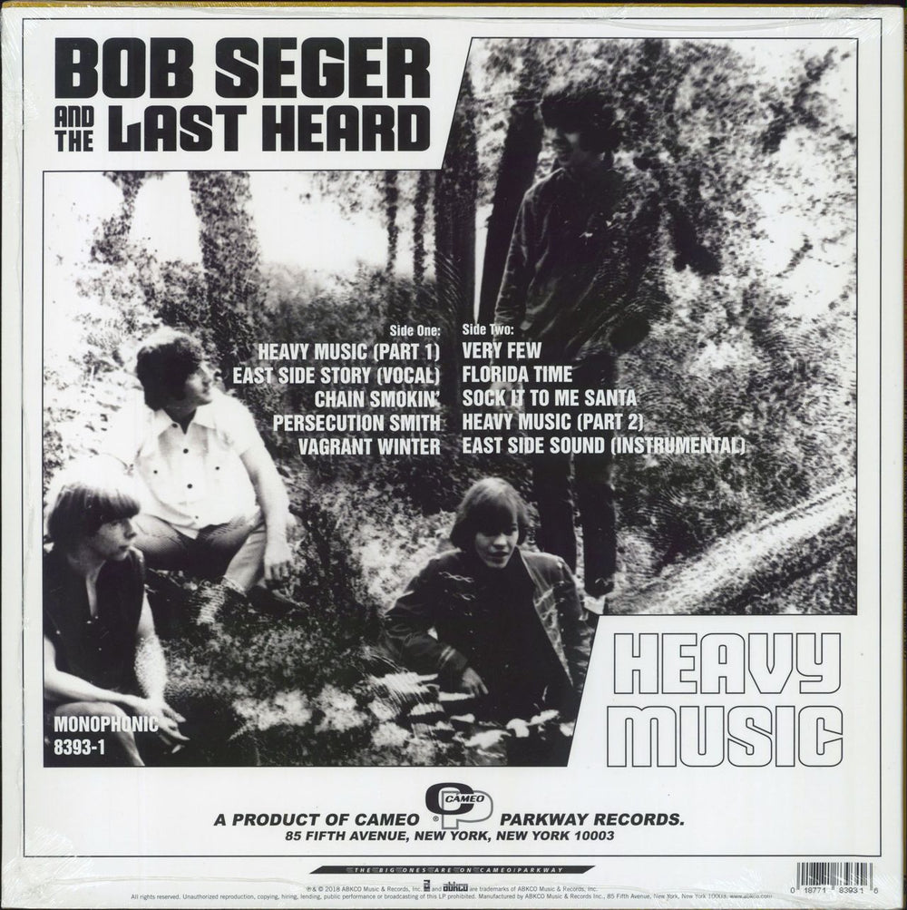 Bob Seger Heavy Music US vinyl LP album (LP record) 018771839316