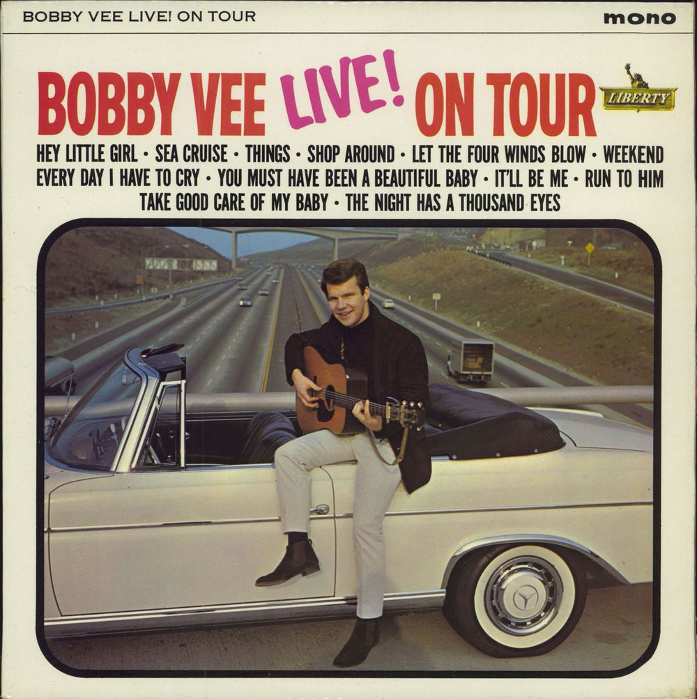 Bobby Vee Live On Tour UK vinyl LP album (LP record) LBY1263