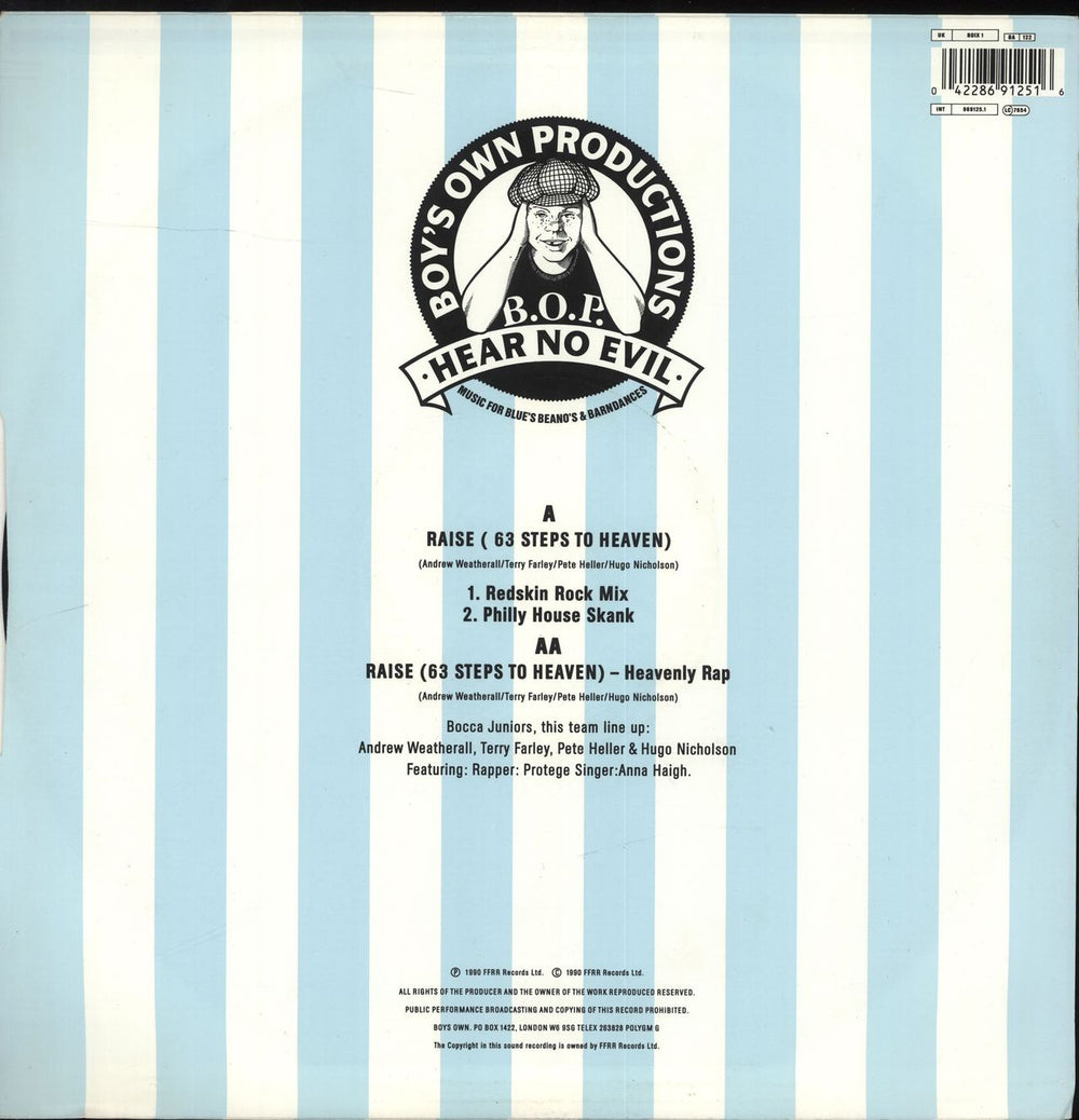 Bocca Juniors Raise (63 Steps To Heaven) UK 12" vinyl single (12 inch record / Maxi-single) 042286912516