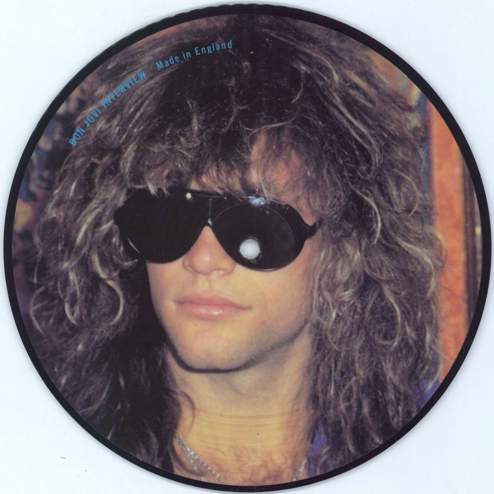 Bon Jovi Bon Jovi Interview UK 7" vinyl picture disc (7 inch picture disc single) JOV7