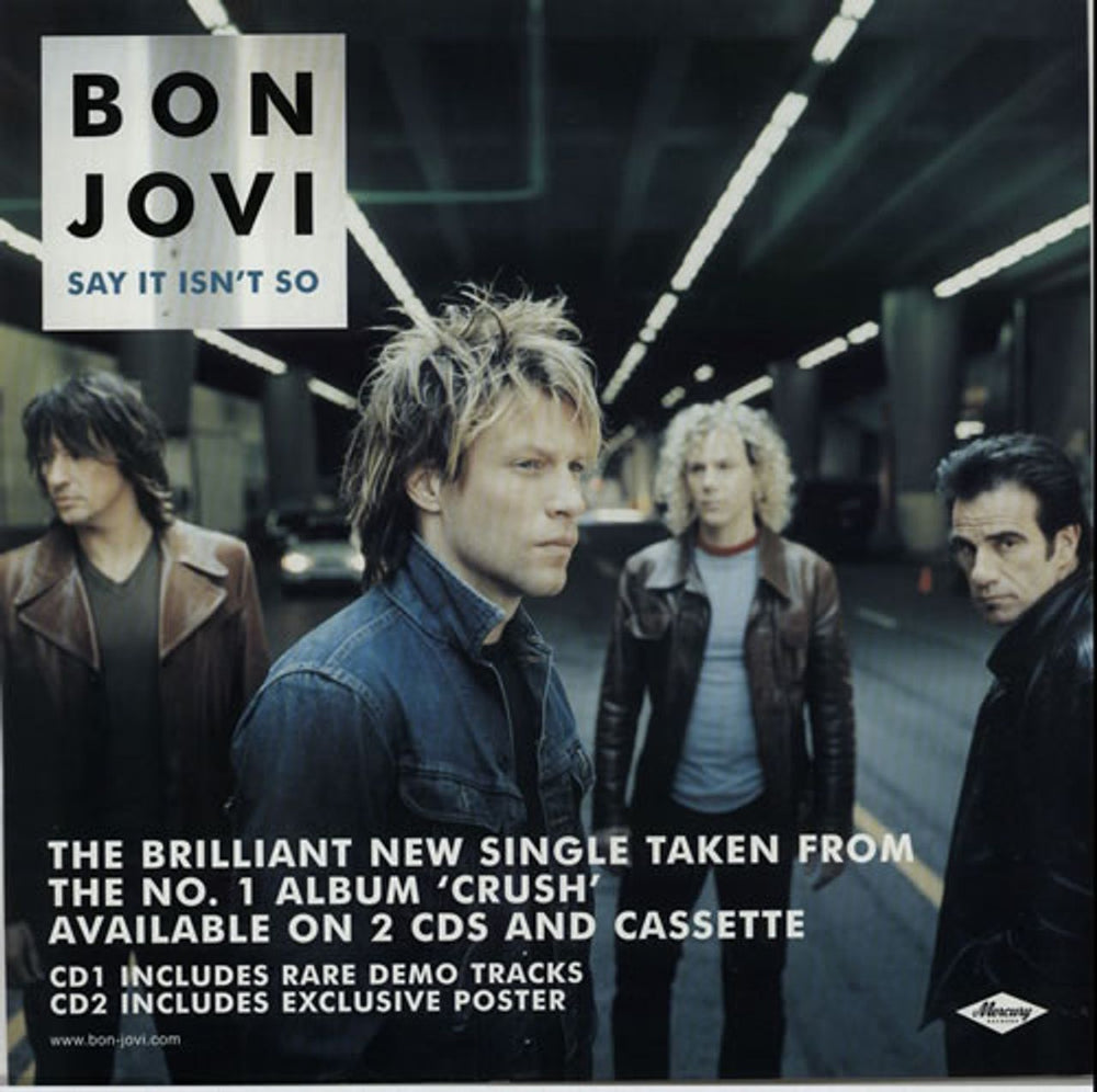 Bon Jovi Crush / Say It Isn't So - Display UK Promo display BONDICR632181