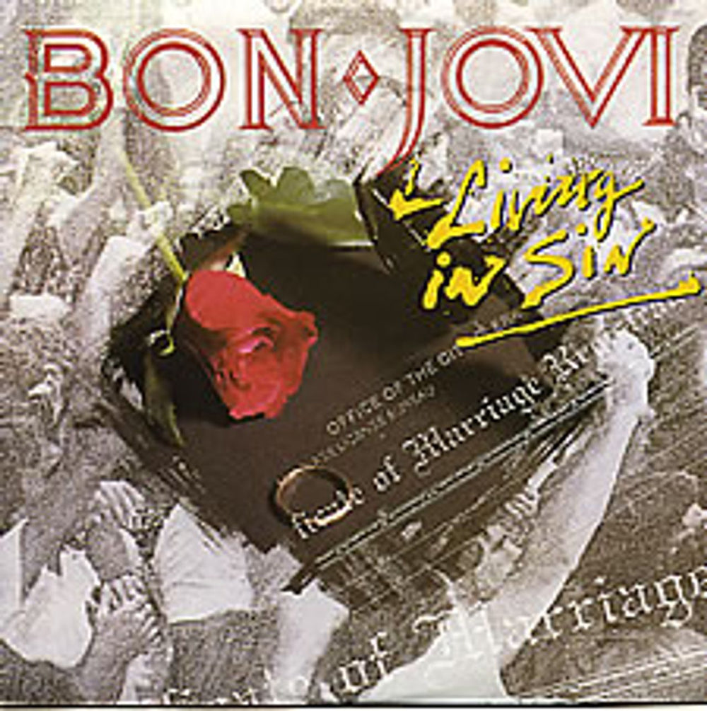 Bon Jovi Living In Sin Australian 7" vinyl single (7 inch record / 45) 876070-7