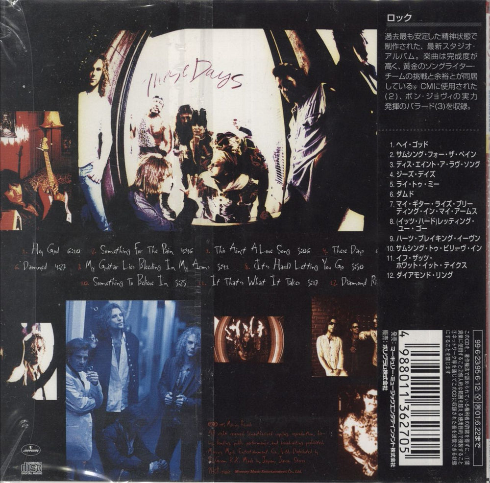 Bon Jovi These Days Japanese CD album (CDLP) 4988011362705