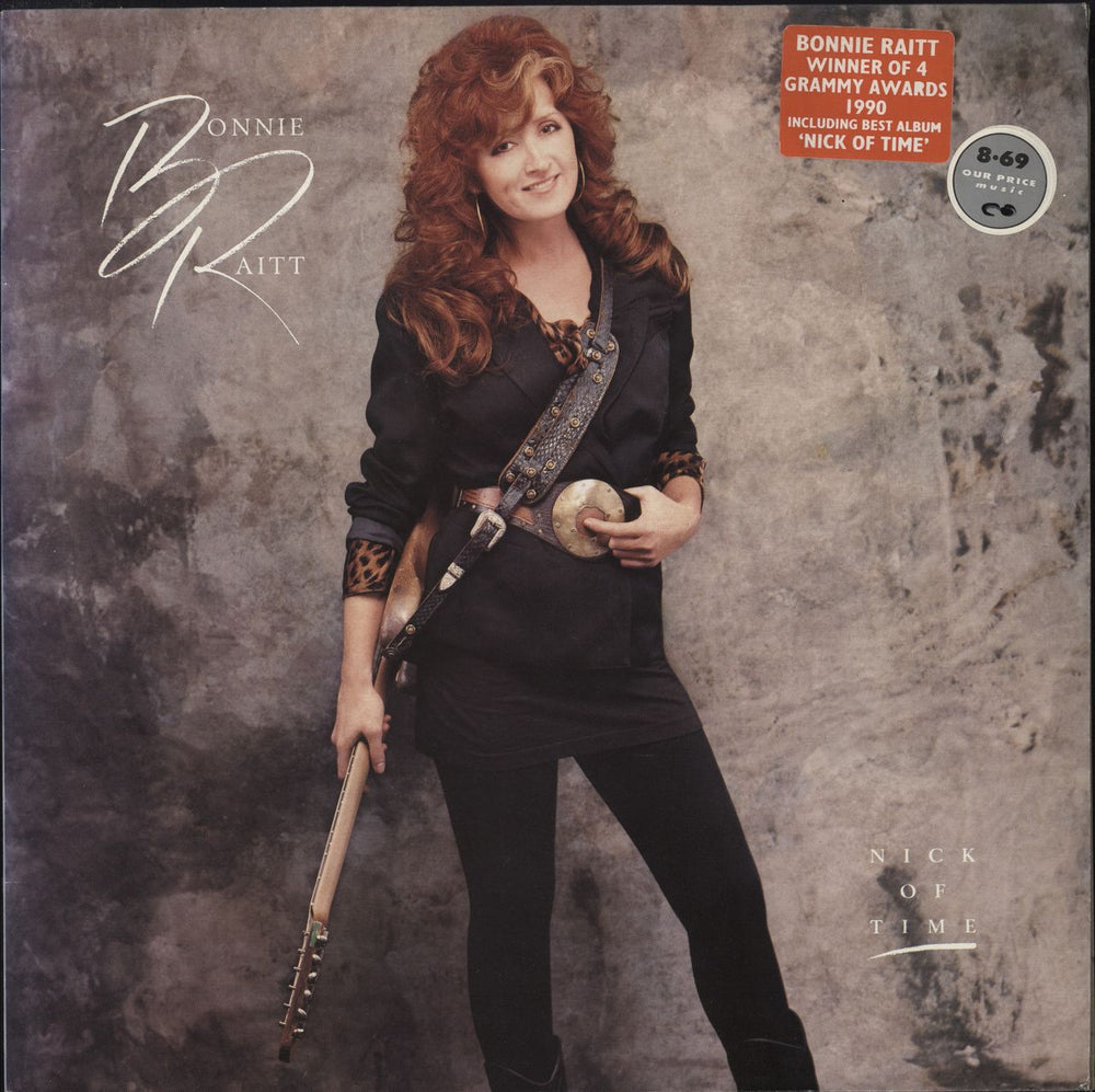 Bonnie Raitt Nick Of Time - Hype Stickered UK vinyl LP album (LP record) EST2095