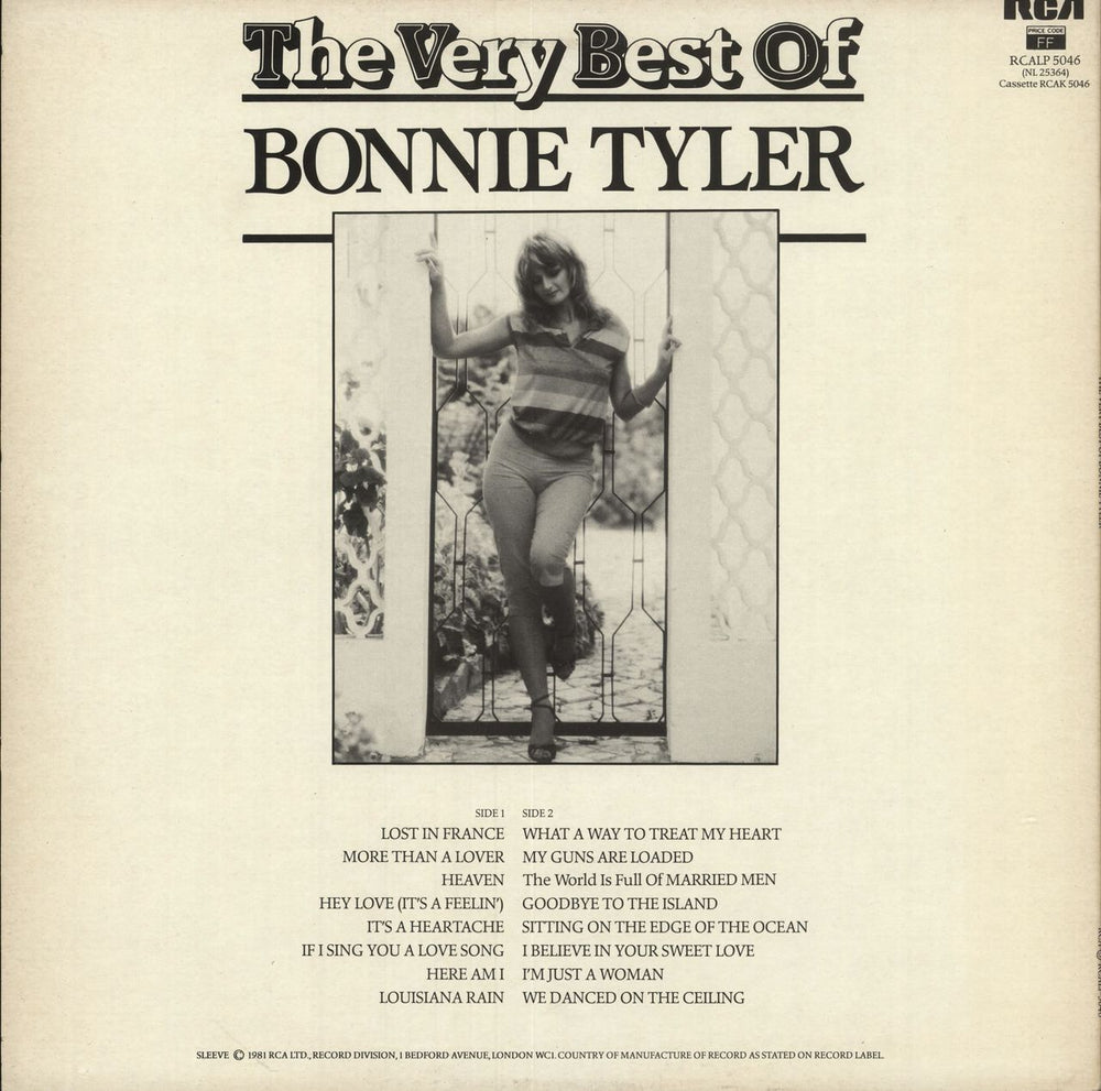 Bonnie Tyler The Very Best Of UK vinyl LP album (LP record)