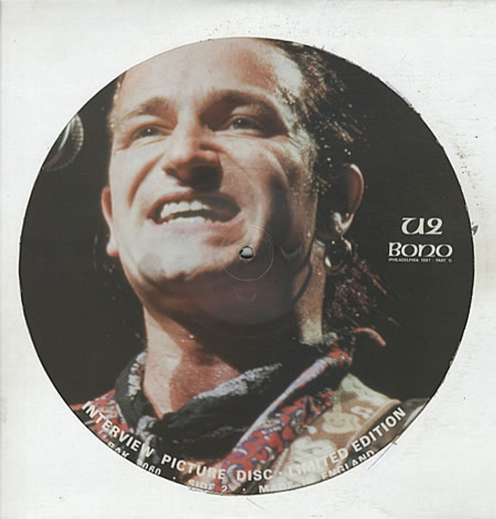 Bono Interview Picture Disc UK picture disc LP (vinyl picture disc album) BNOPDIN38020