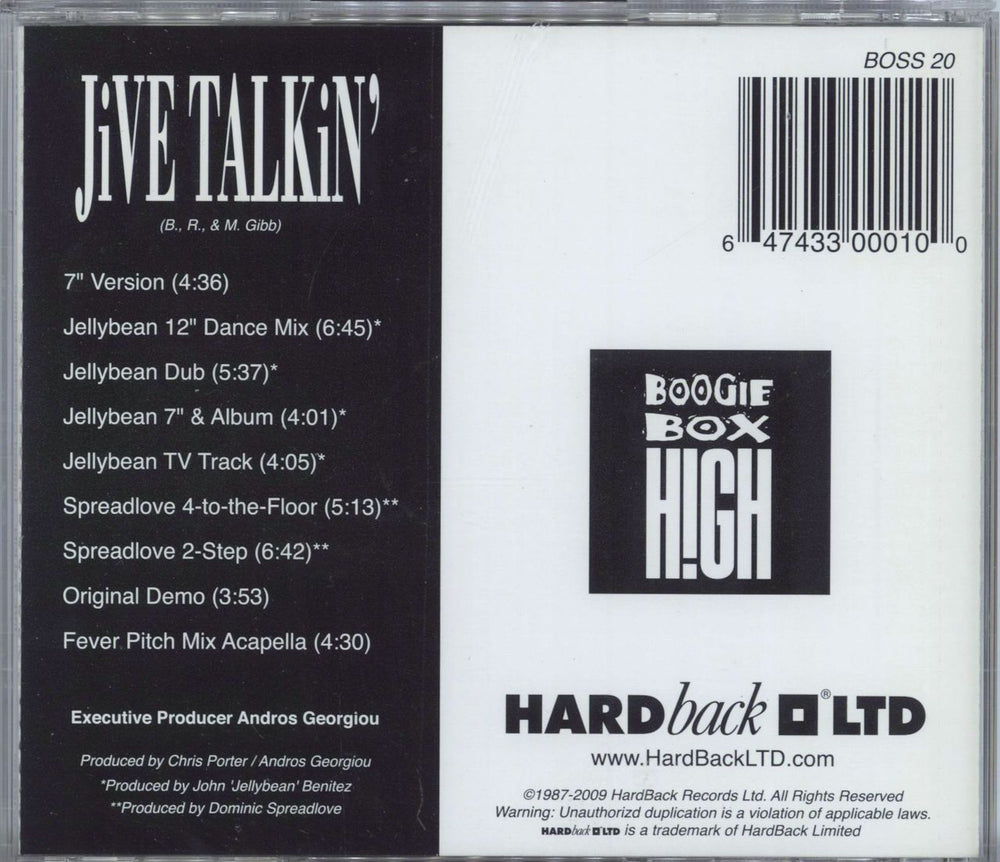 Boogie Box High Jive Talkin' - Limited Collector's Edition UK CD single (CD5 / 5")