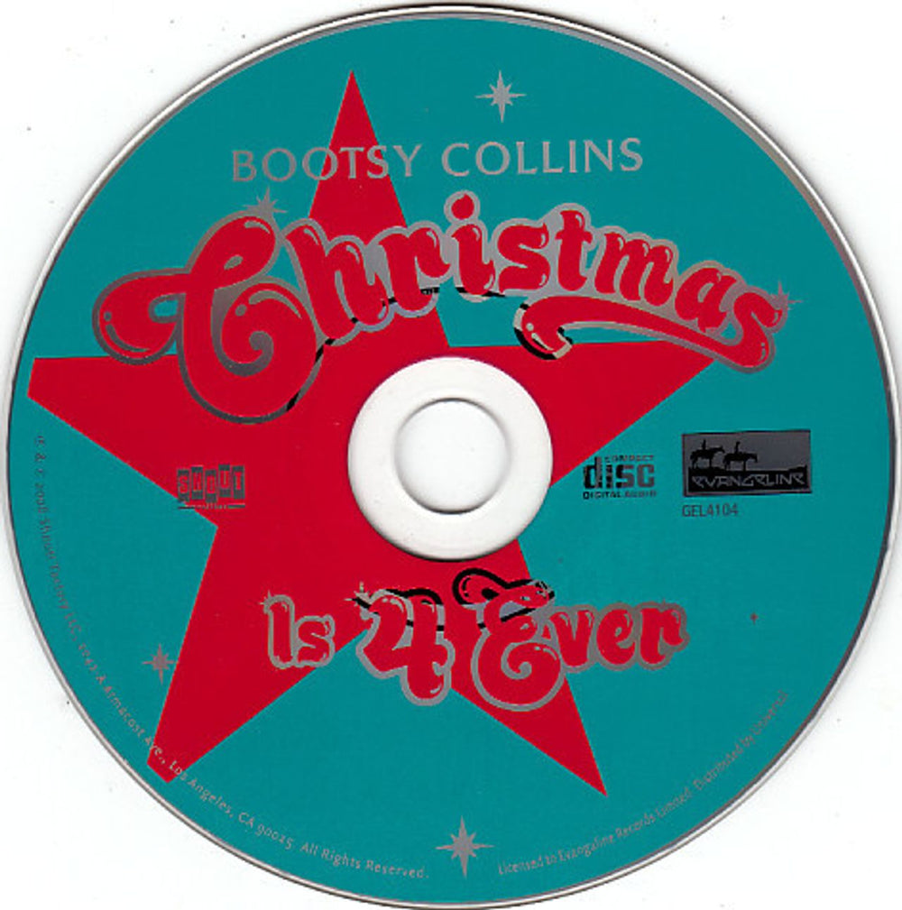 Bootsy Collins Christmas Is 4 Ever UK CD album (CDLP) 805772410428