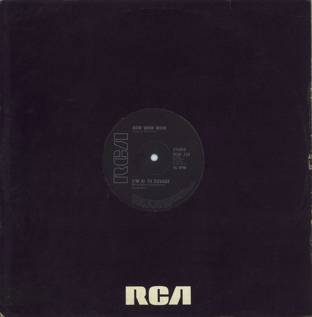 Bow Wow Wow See Jungle! (Jungle Boy) (Re-Mixed Version) UK 12" vinyl single (12 inch record / Maxi-single) RCAT220