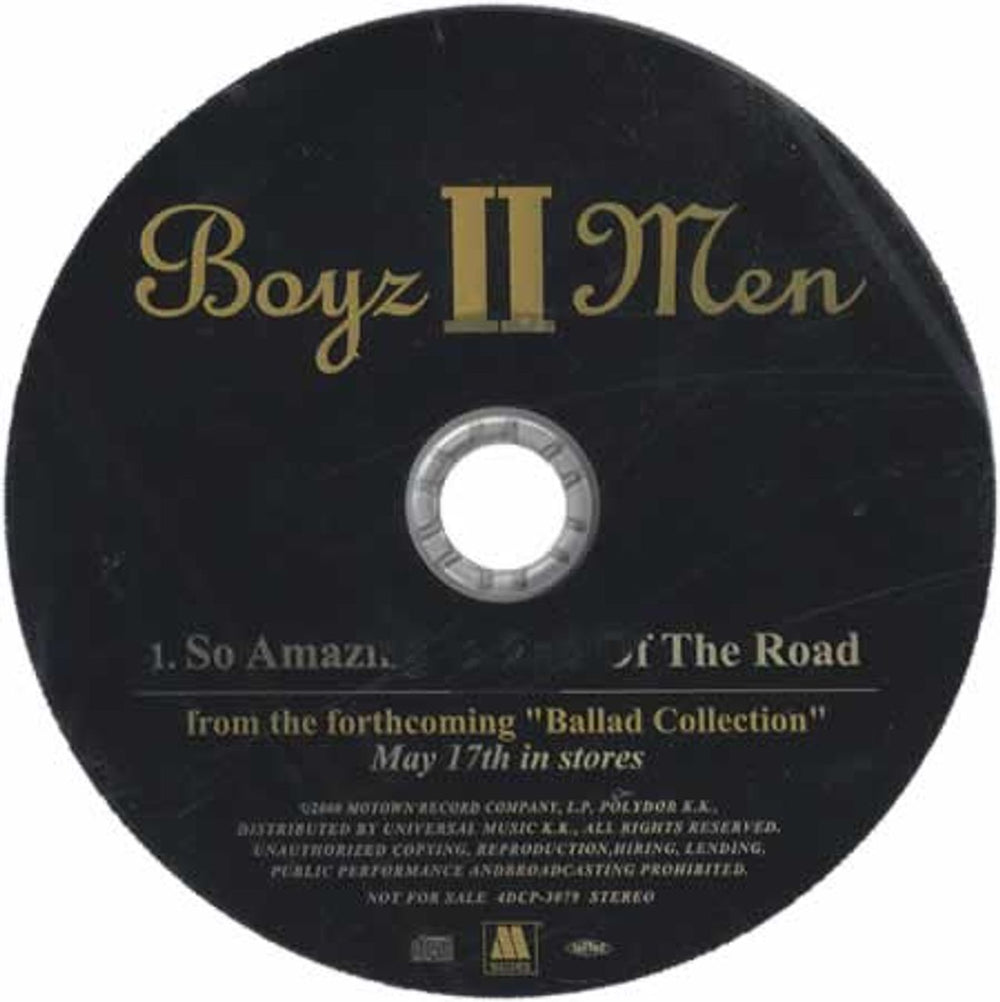 Boyz II Men So Amazing Japanese Promo CD single (CD5 / 5") 4DCP-3079