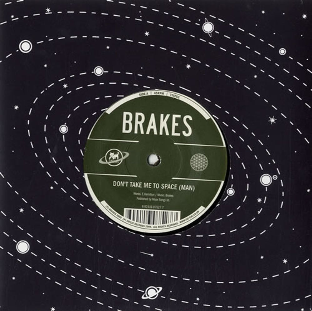 Brakes (00s) Don't Take Me To Space [Man] UK 7" vinyl single (7 inch record / 45) 7FAT52