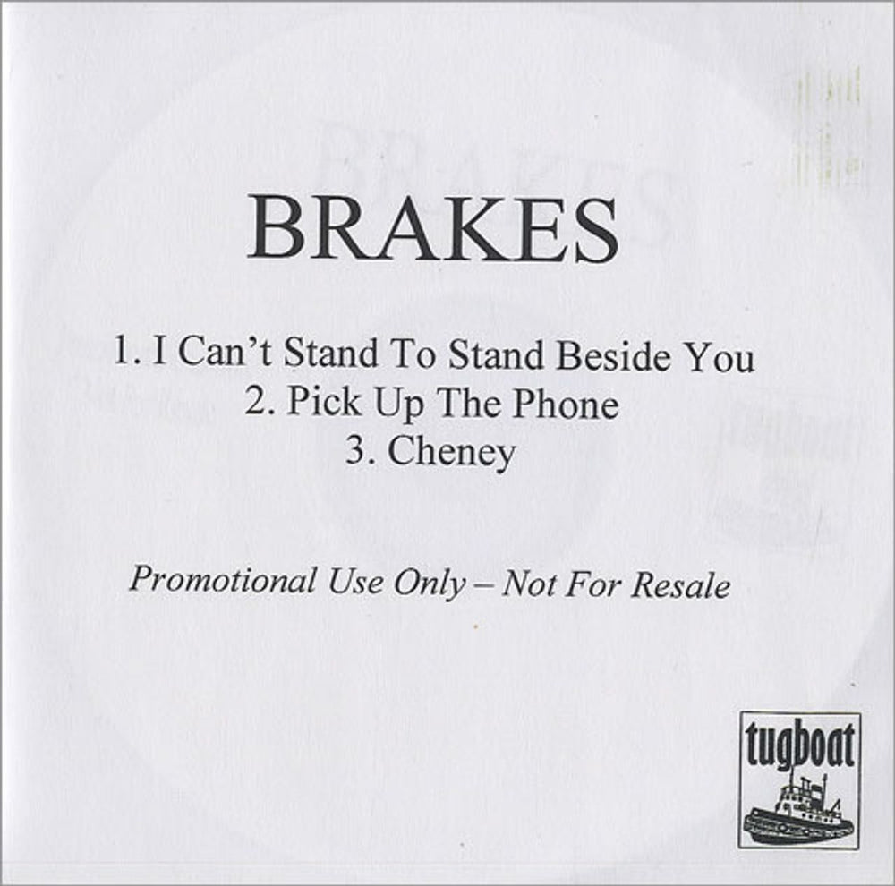 Brakes (00s) I Can't Stand To Stand Beside You UK Promo CD-R acetate CD-R ACETATE