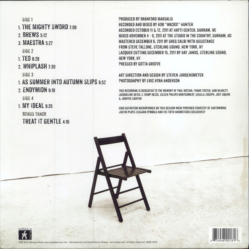 Branford Marsalis Four MFs Playin' Tunes - RSD 180gm US 2-LP vinyl record set (Double LP Album)