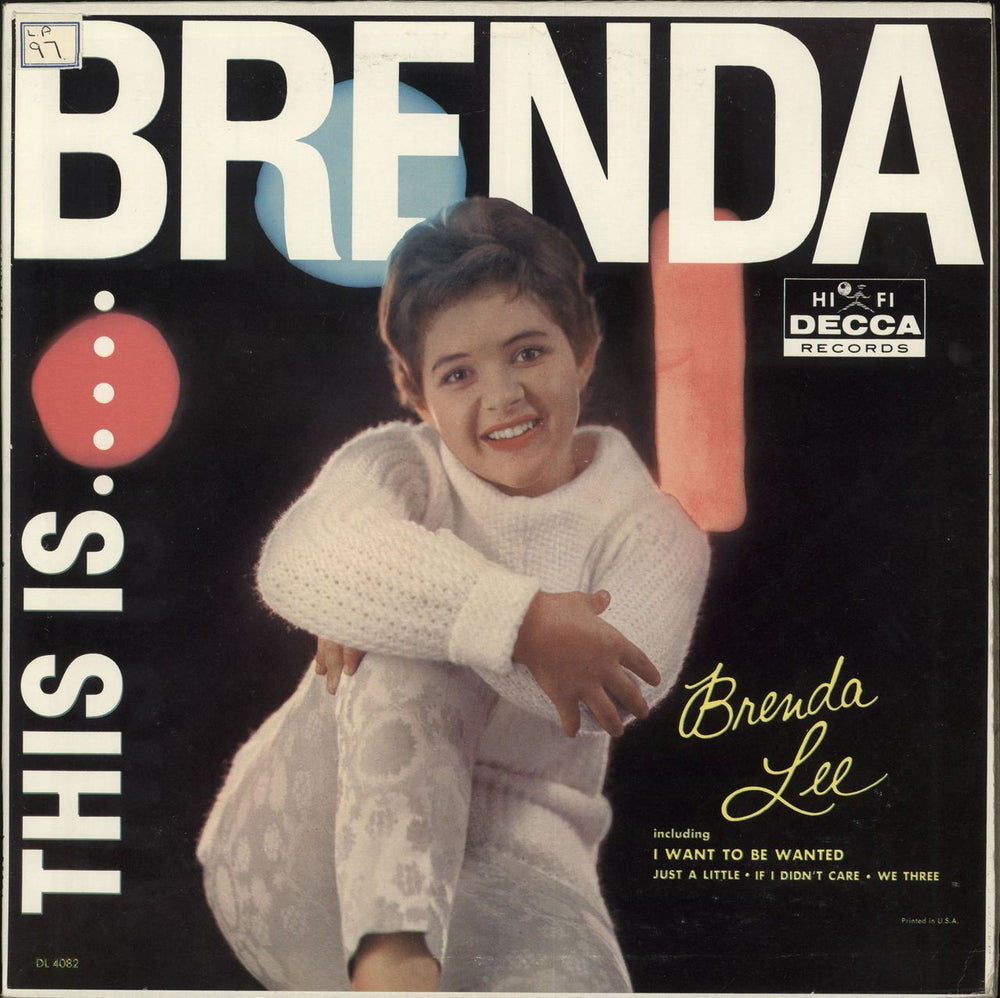 Brenda Lee This Is Brenda US vinyl LP album (LP record) DL4082