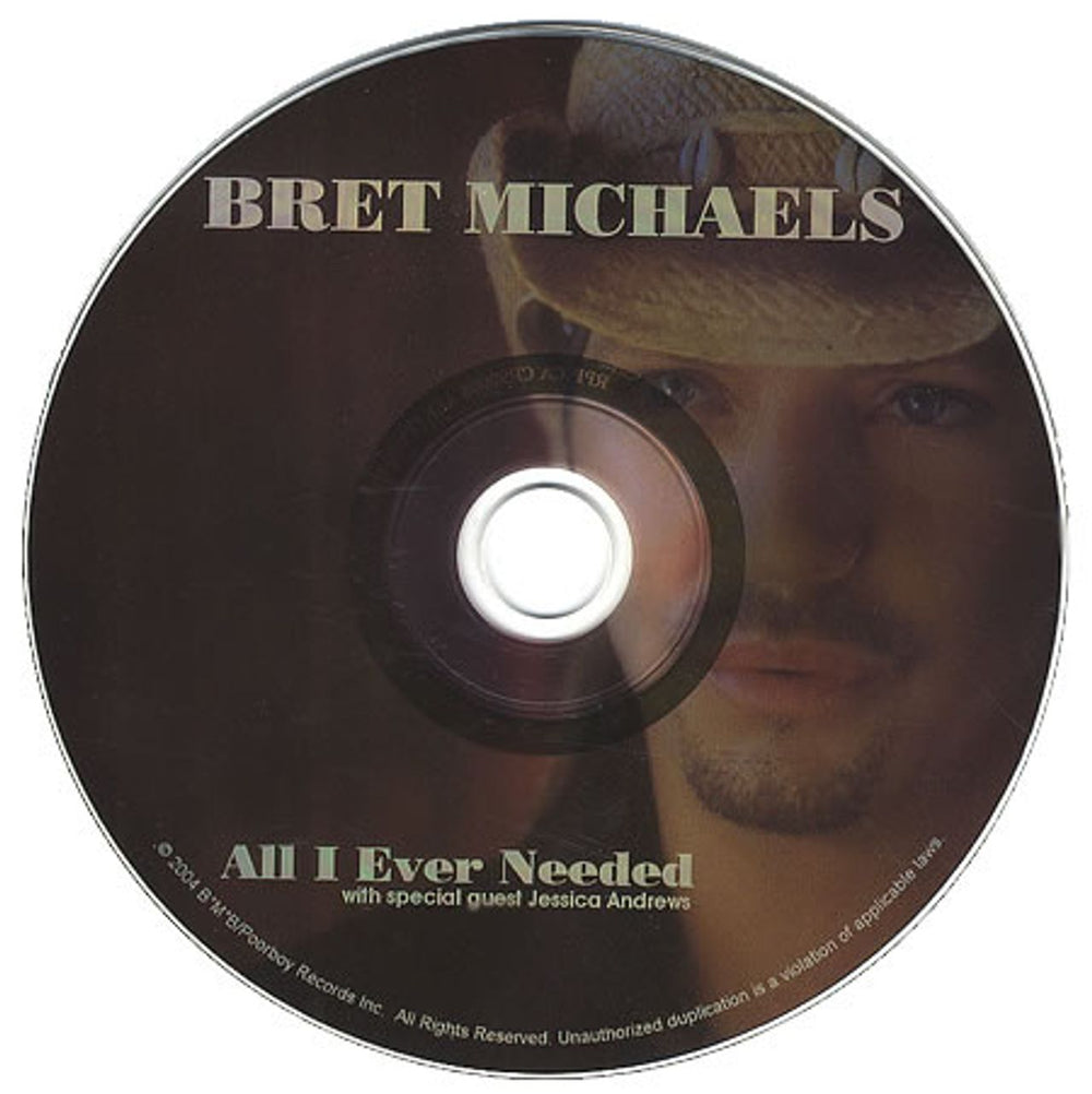 Bret Michaels All I Ever Needed US Promo CD album (CDLP) BEMCDAL418213