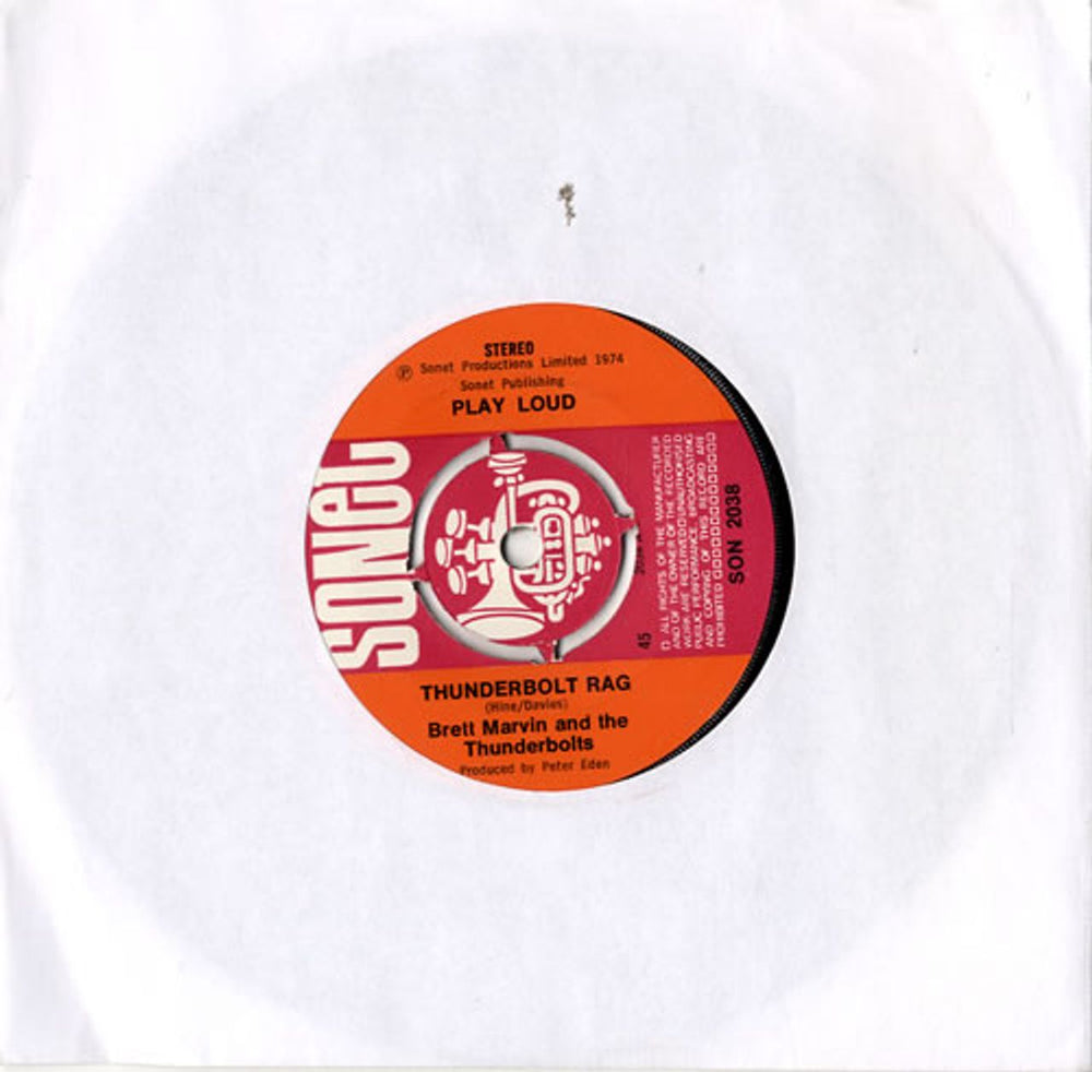 Brett Marvin And The Thunderbolts Thunderbolt Rag UK 7" vinyl single (7 inch record / 45) SON2038