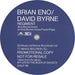 Brian Eno & David Byrne Regiment UK Promo 12" vinyl single (12 inch record / Maxi-single) ENOX1