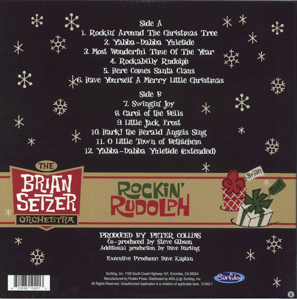 Brian Setzer Rockin' Rudolph - Green Vinyl US vinyl LP album (LP record) 822685104213