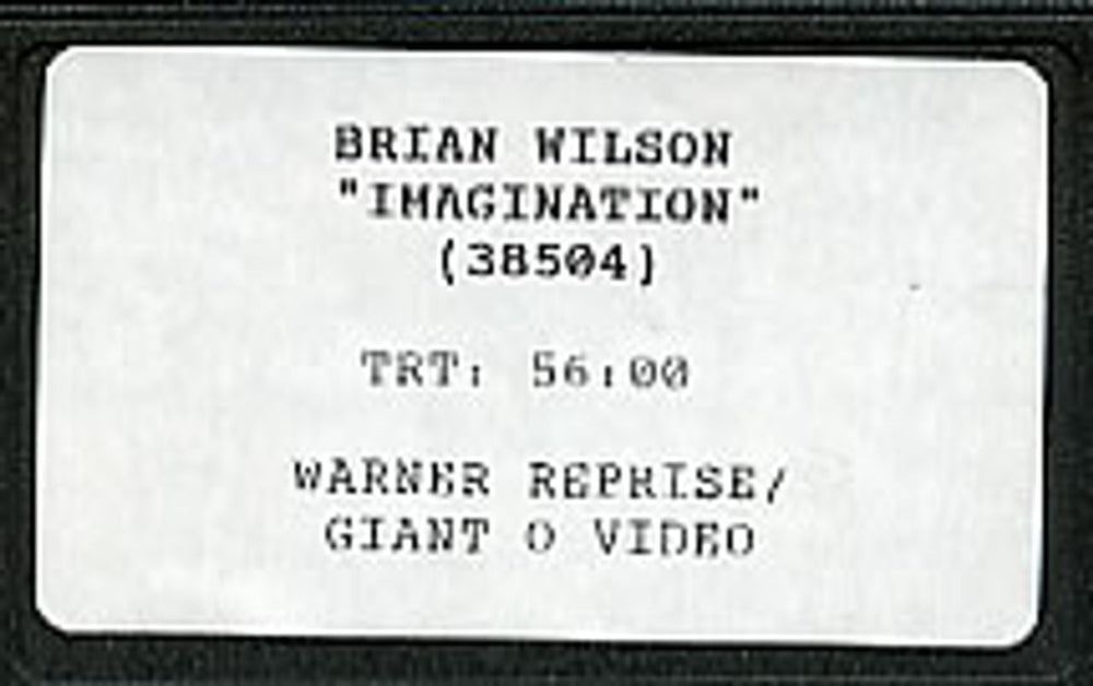 Brian Wilson Imagination US Promo video (VHS or PAL or NTSC) VIDEO