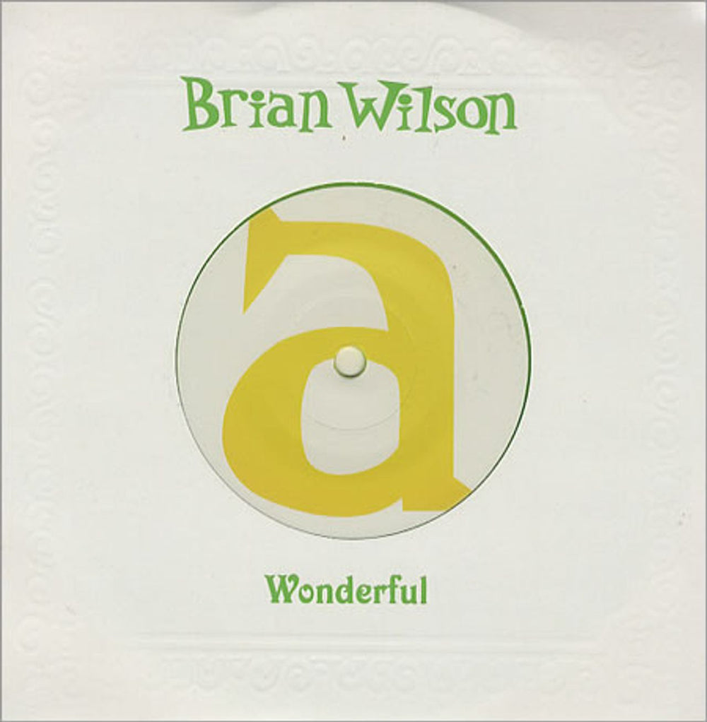 Brian Wilson Wonderful - Lime Green Vinyl UK 7" vinyl single (7 inch record / 45) MDA001X