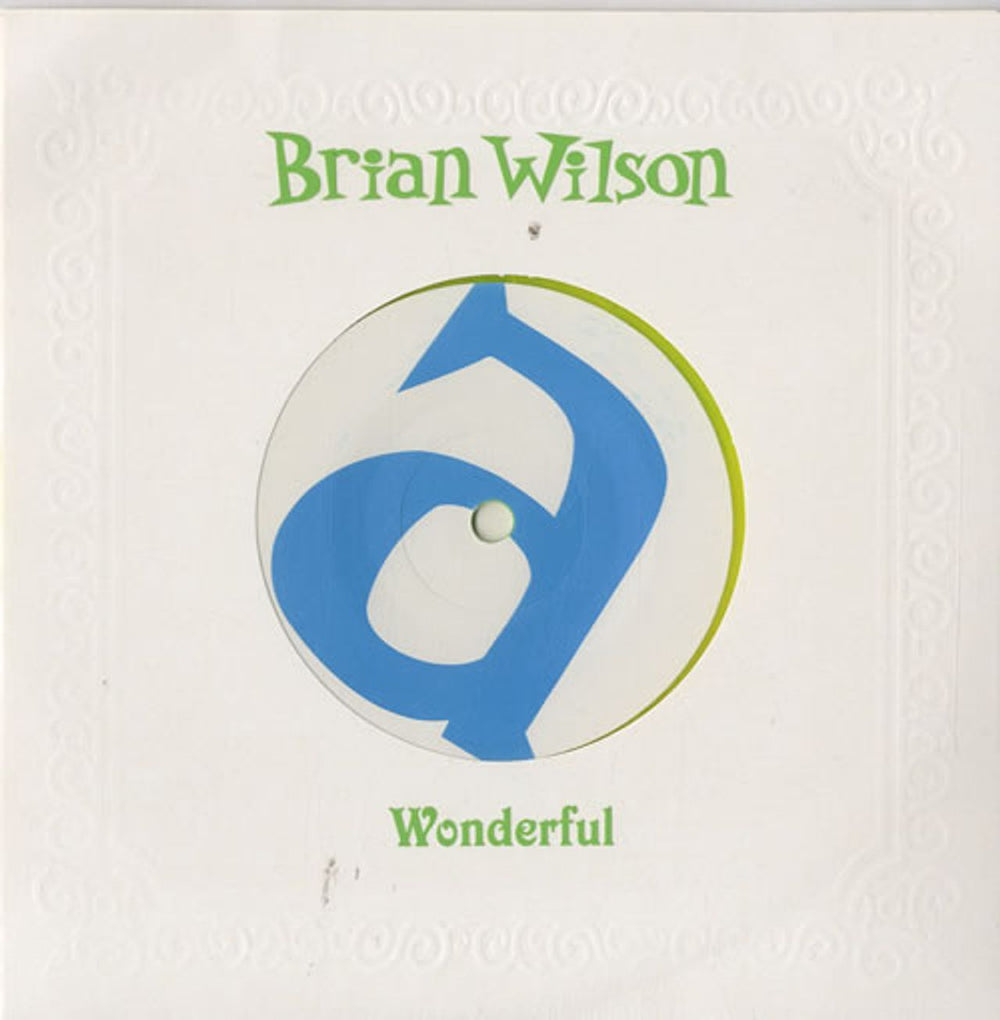 Brian Wilson Wonderful - Yellow Vinyl UK 7" vinyl single (7 inch record / 45) MDA001XXX