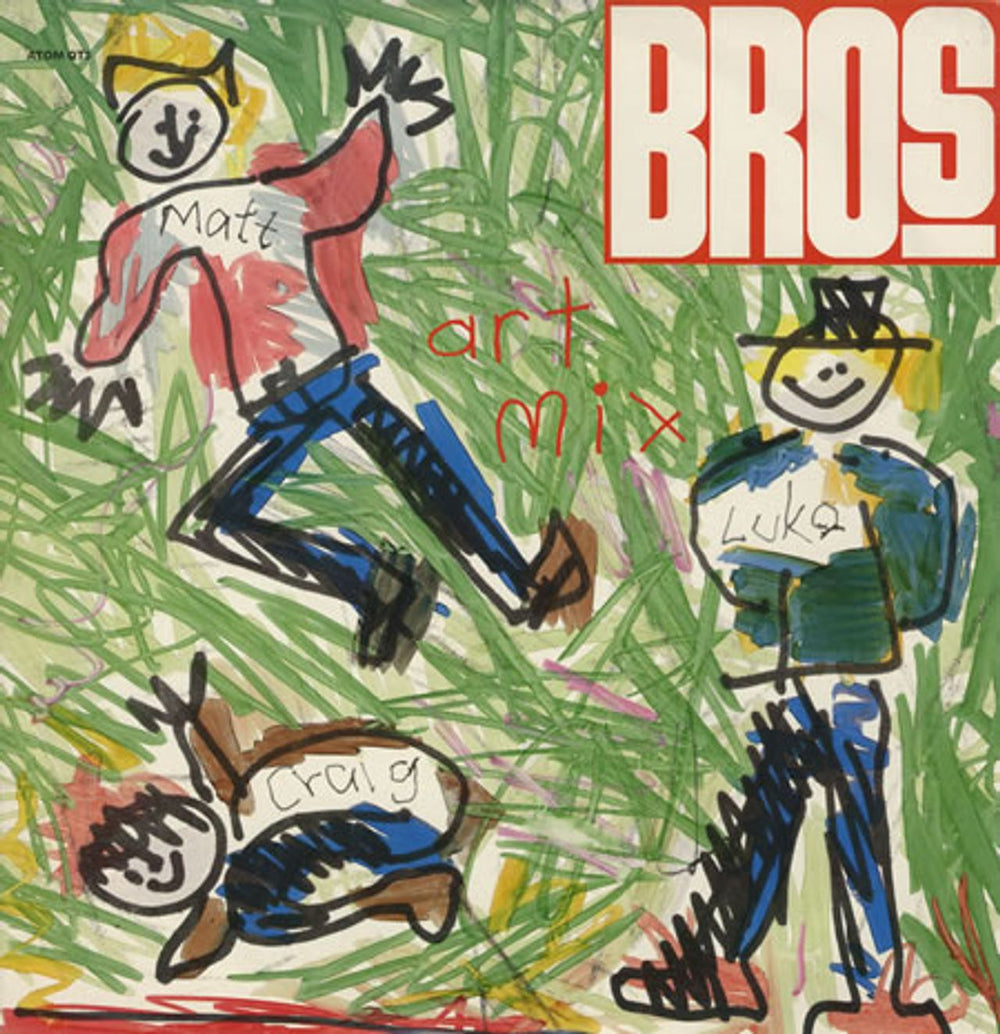 Bros Drop The Boy - Art Mix UK 12" vinyl single (12 inch record / Maxi-single) ATOMQT3