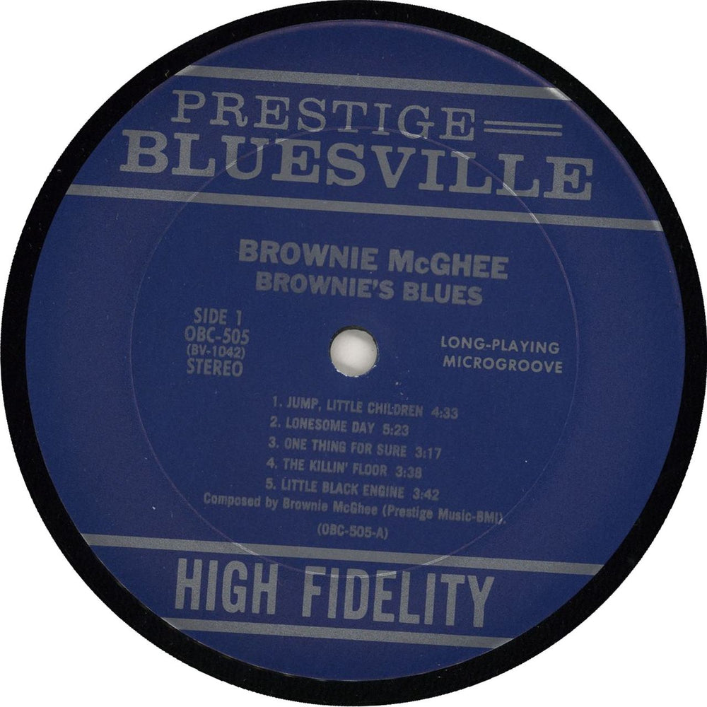 Brownie McGhee Brownie's Blues US vinyl LP album (LP record)