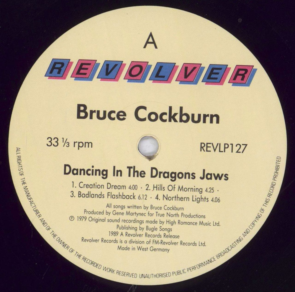 Bruce Cockburn Dancing In The Dragon's Jaws UK vinyl LP album (LP record) BUKLPDA830410