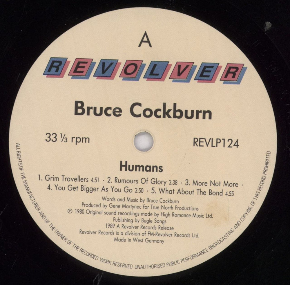 Bruce Cockburn Humans UK vinyl LP album (LP record) BUKLPHU830831