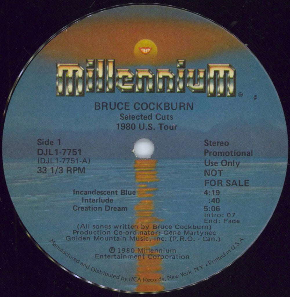 Bruce Cockburn Selected Cuts From U.S. 1980 Tour US Promo 12" vinyl single (12 inch record / Maxi-single) BUK12SE795871