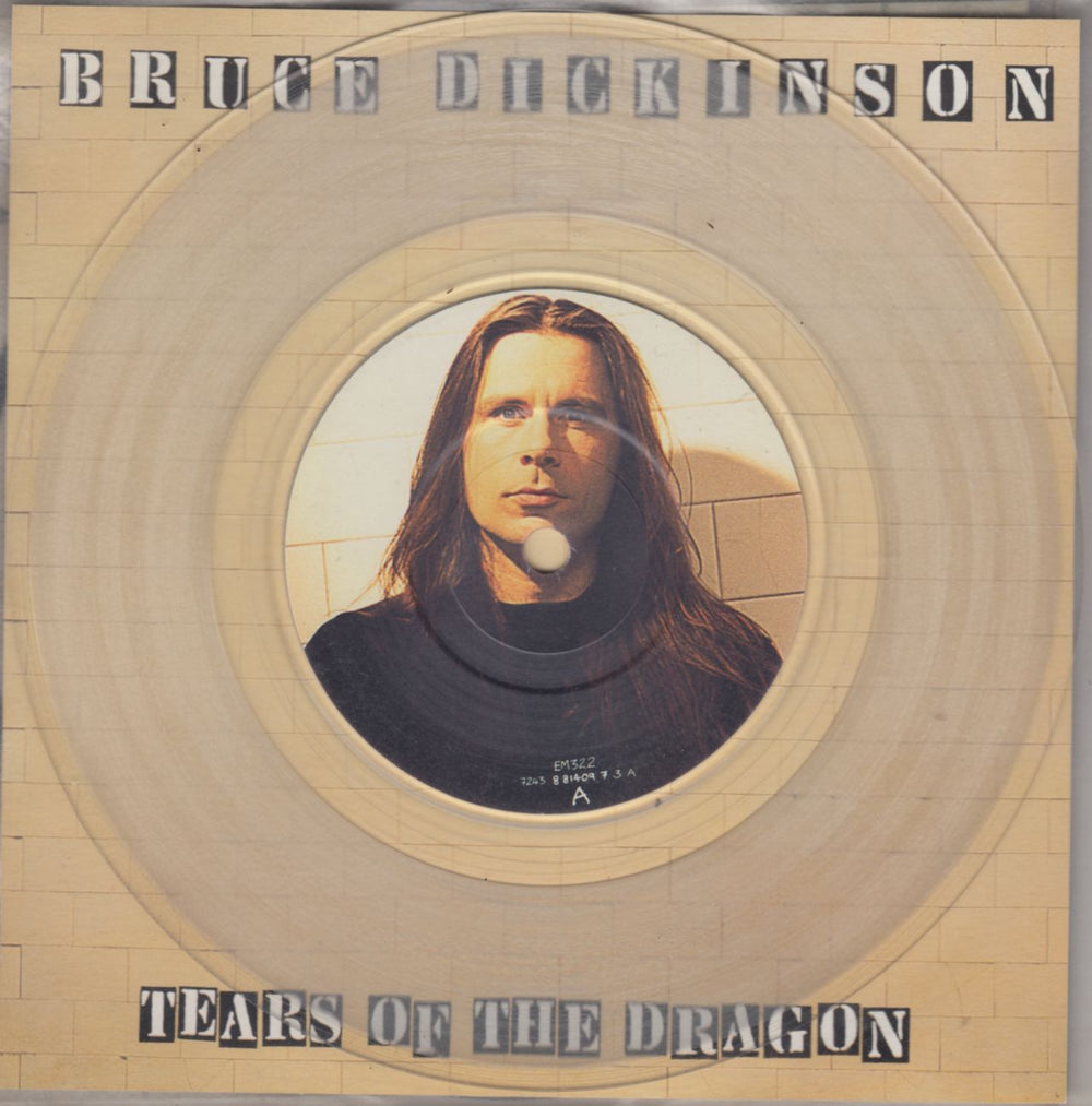 Bruce Dickinson Tears Of The Dragon - Picture Disc & Clear Vinyl 7" UK 7" vinyl picture disc (7 inch picture disc single) EM/PD322