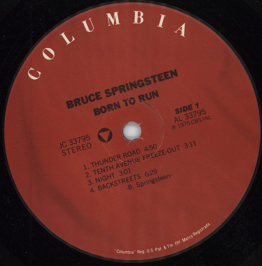 Bruce Springsteen Born To Run US vinyl LP album (LP record) SPRLPBO782755