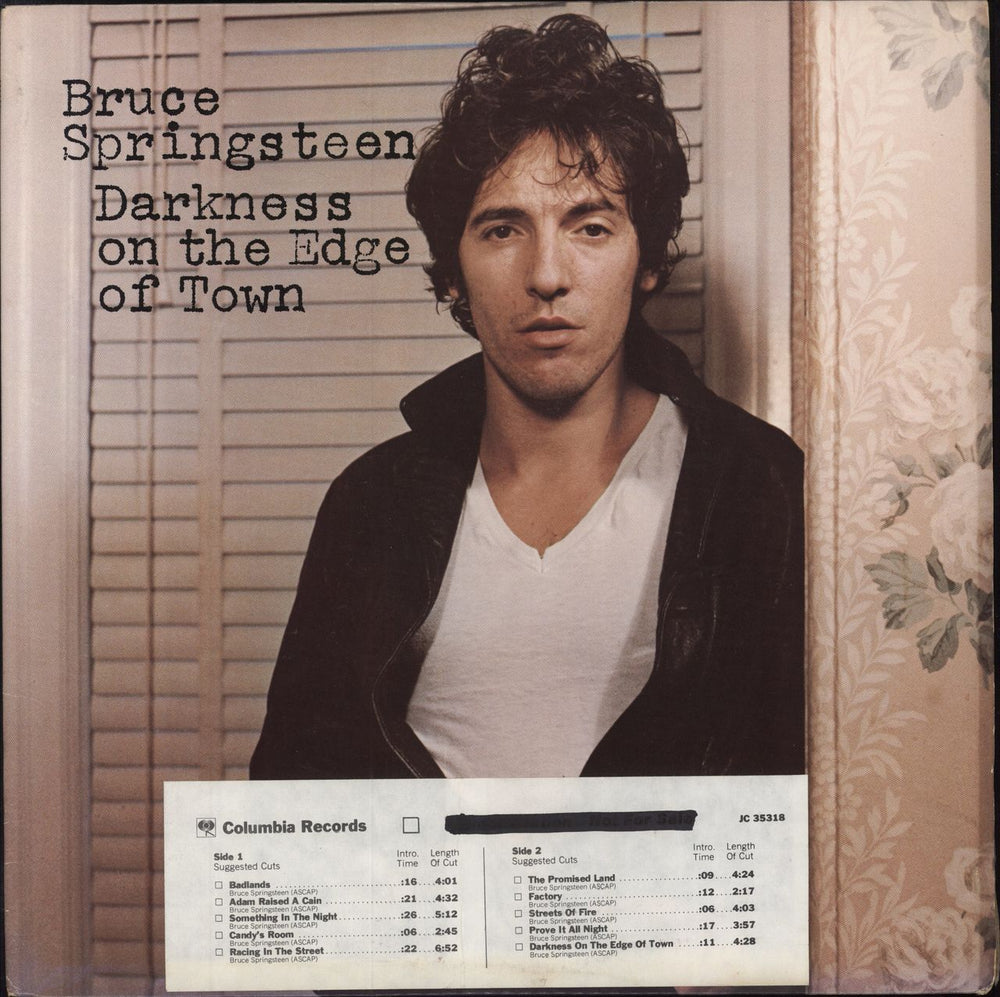 Bruce Springsteen Darkness On The Edge Of Town US Promo vinyl LP album (LP record) JC35318