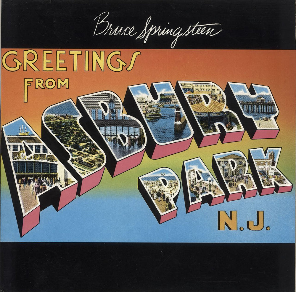 Bruce Springsteen Greetings From Asbury Park N.J. - Graduated + Insert UK vinyl LP album (LP record) 32210