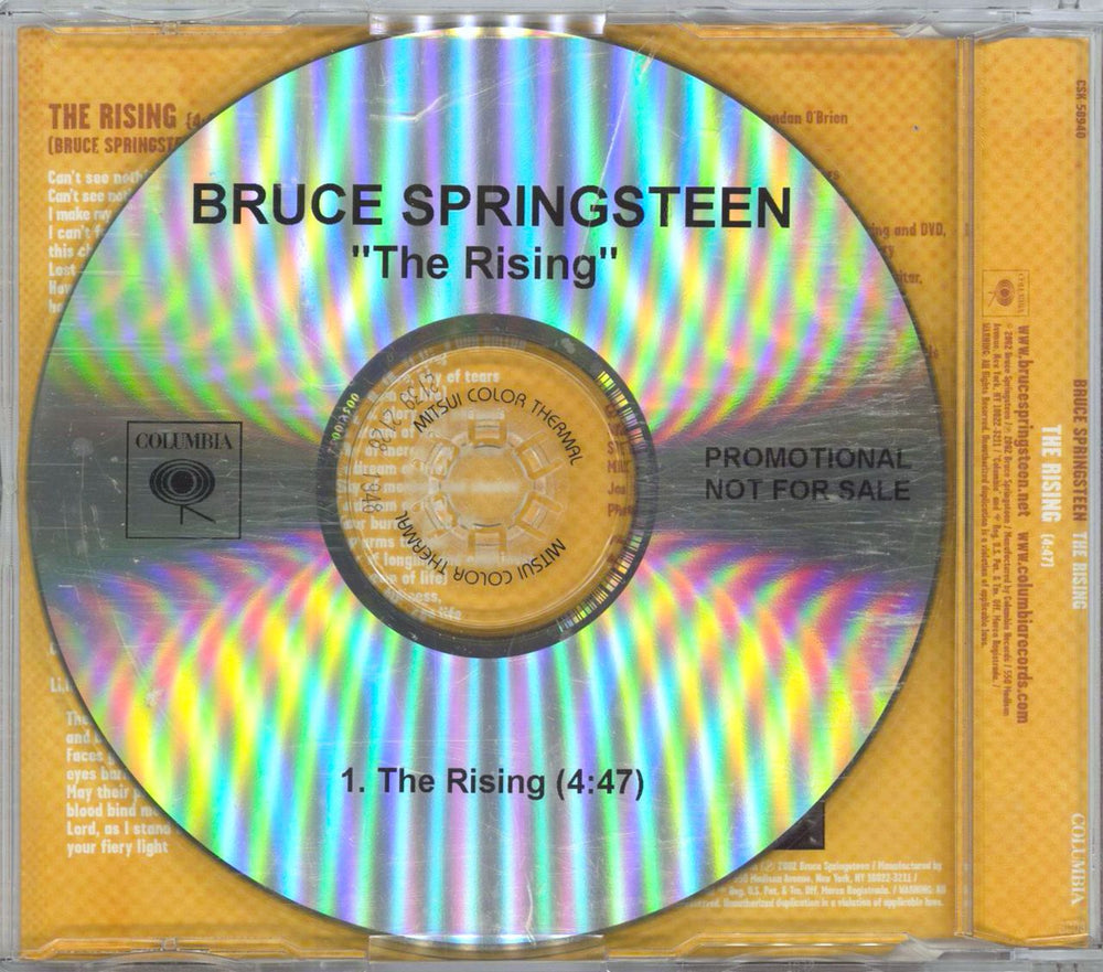 Bruce Springsteen The Rising US Promo CD-R acetate SPRCRTH222415