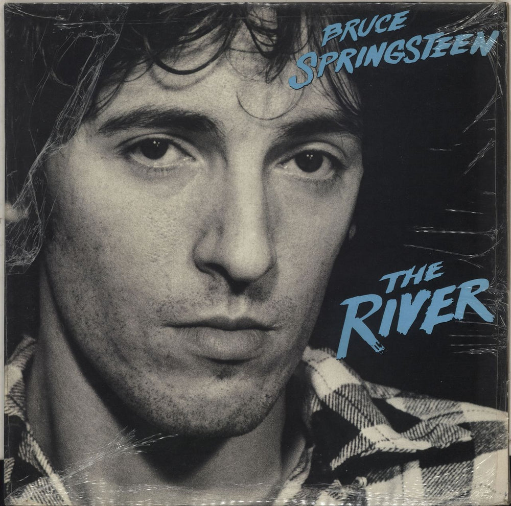 Bruce Springsteen The River + Lyric Insert - Shrink UK 2-LP vinyl record set (Double LP Album) 88510