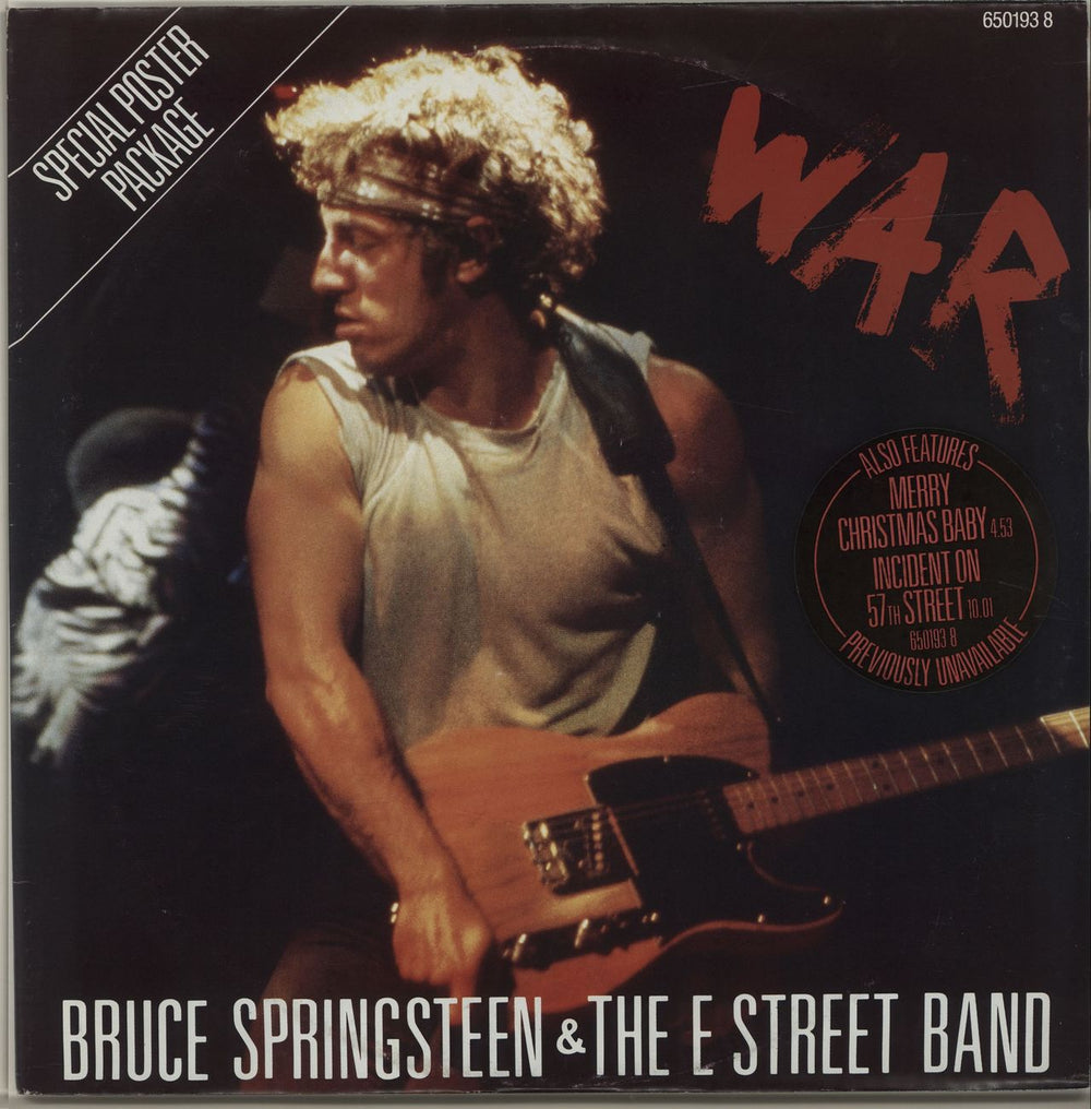 Bruce Springsteen War - Poster Sleeve UK 12" vinyl single (12 inch record / Maxi-single) 6501938