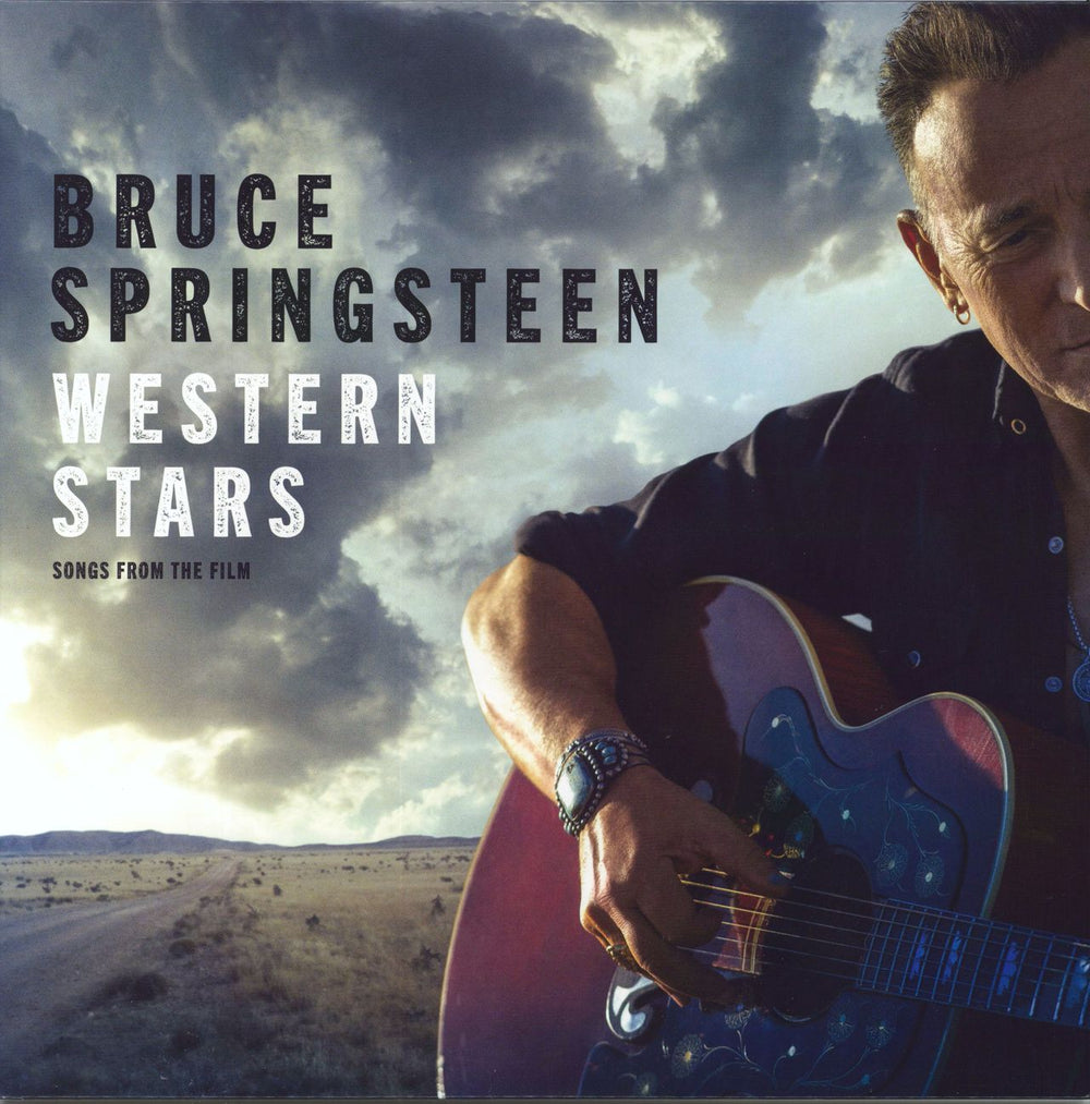 Bruce Springsteen Western Stars: Songs From The Film - Clear Vinyl w/Blue & White Marbling UK 2-LP vinyl record set (Double LP Album) 19075997081