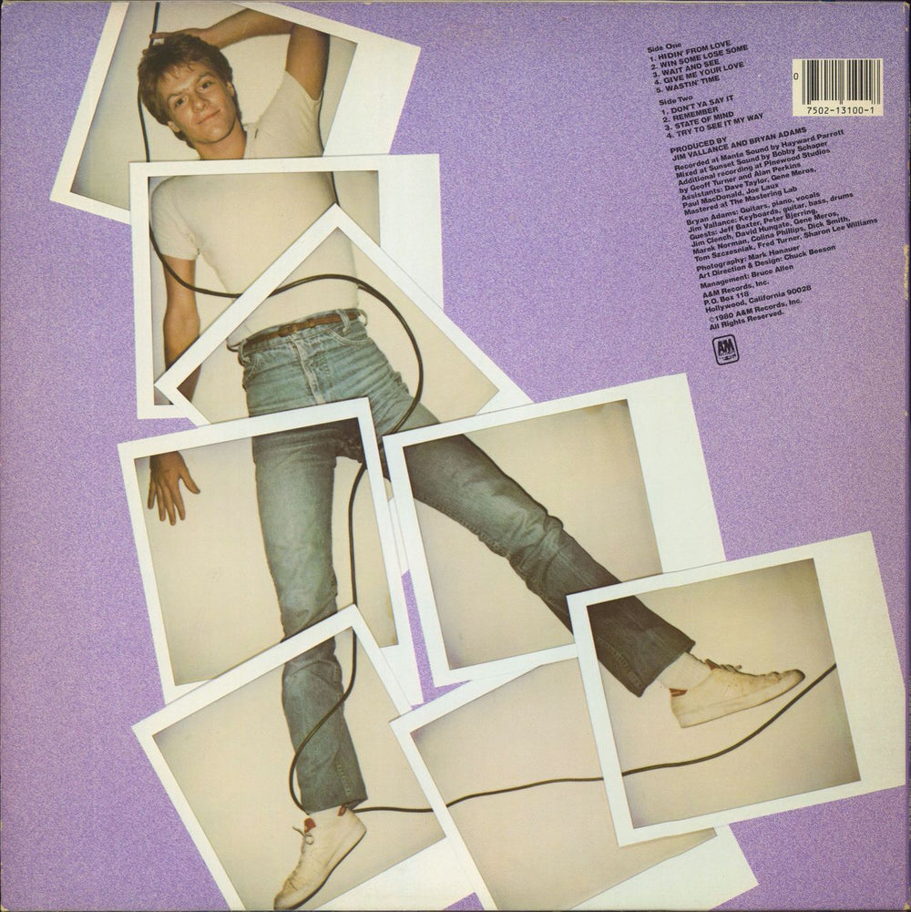 Bryan Adams Bryan Adams US vinyl LP album (LP record)