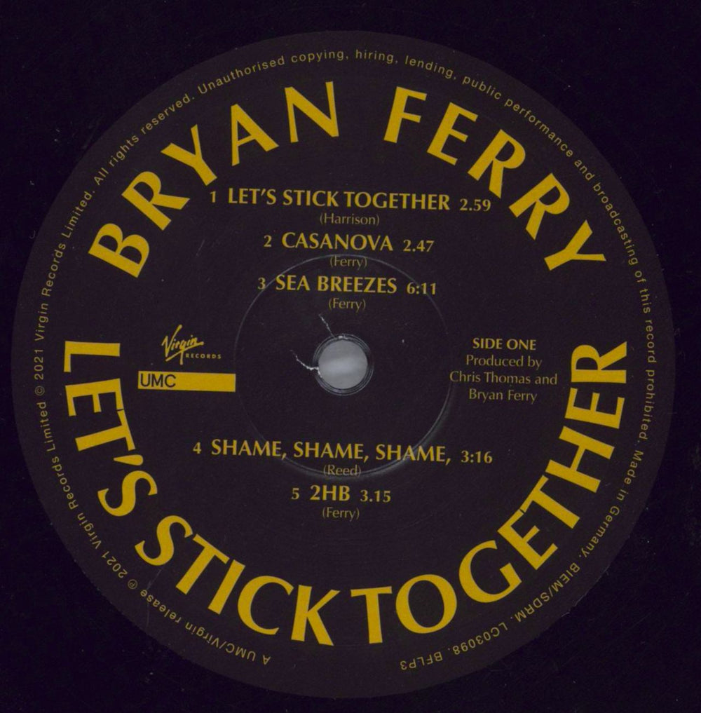 Bryan Ferry Let's Stick Together - 180 Gram UK vinyl LP album (LP record) FERLPLE823702