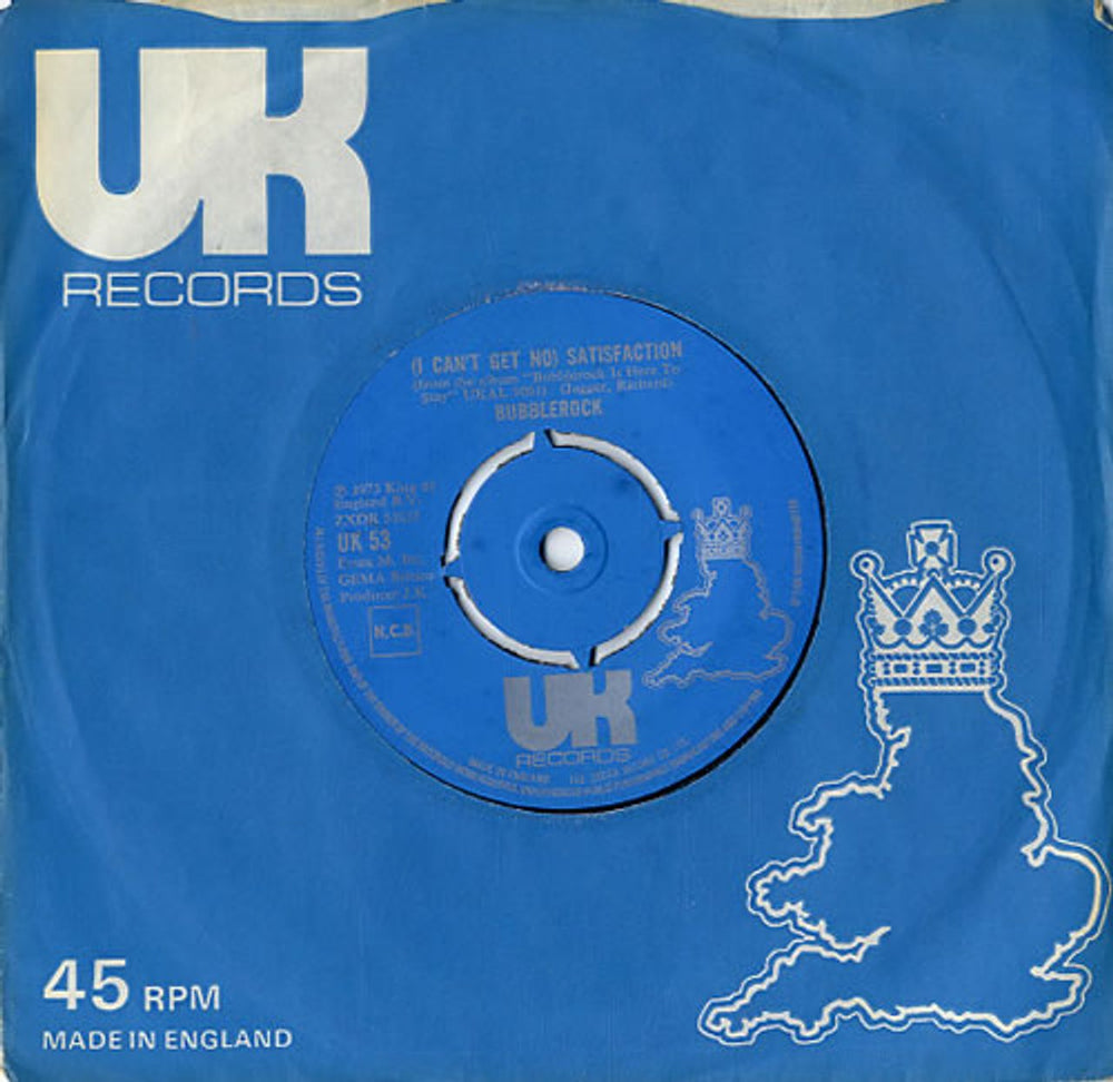 Bubblerock (I Can't Get No) Satisfaction UK 7" vinyl single (7 inch record / 45) UK53