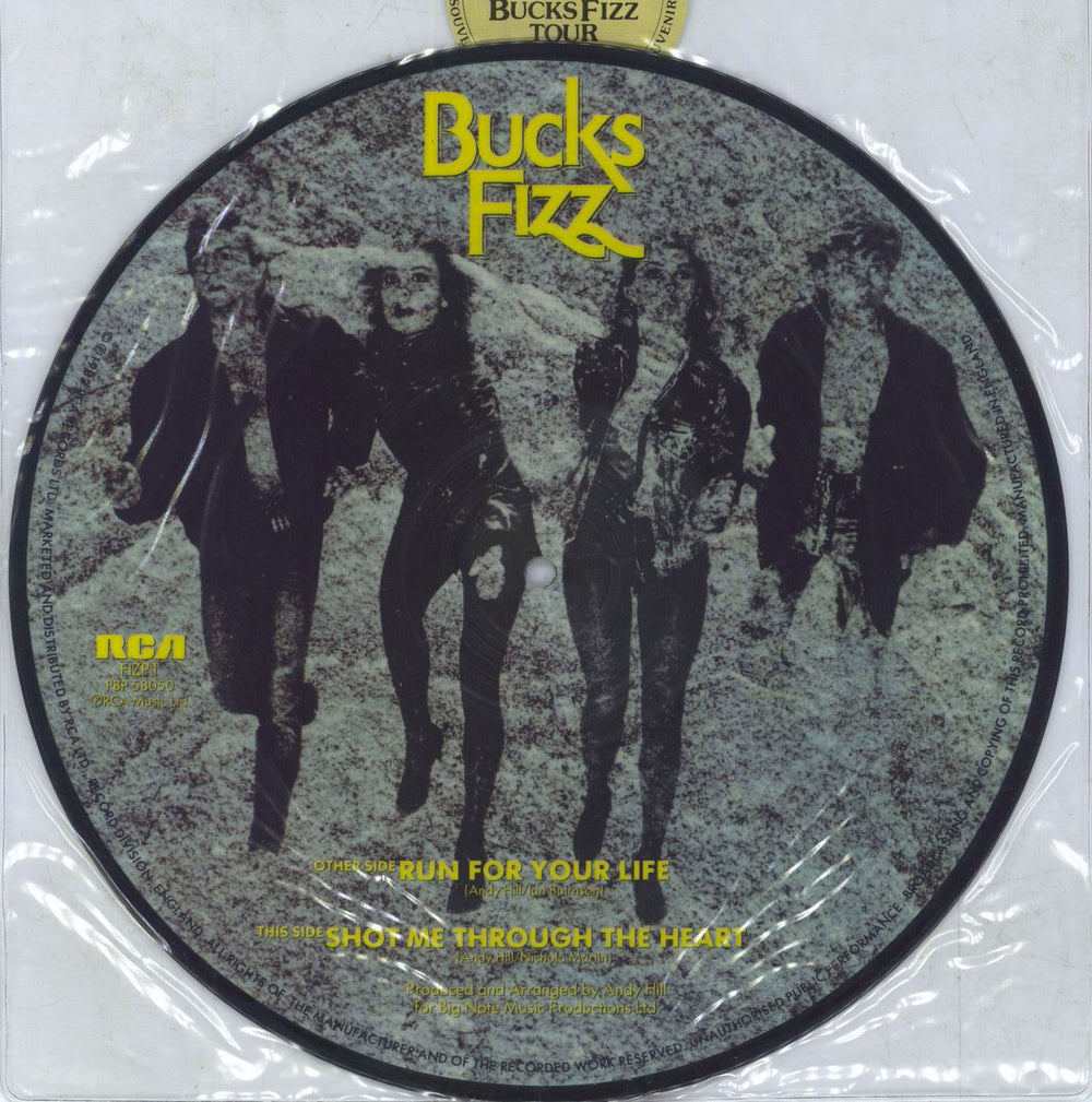 Bucks Fizz Run For Your Life - Hype Stickered UK 10" Vinyl Picture Disc (10 inch Record Single) FIZP1