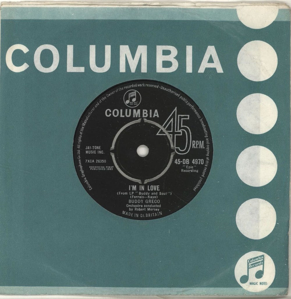 Buddy Greco I'm In Love UK 7" vinyl single (7 inch record / 45) 45-DB4970